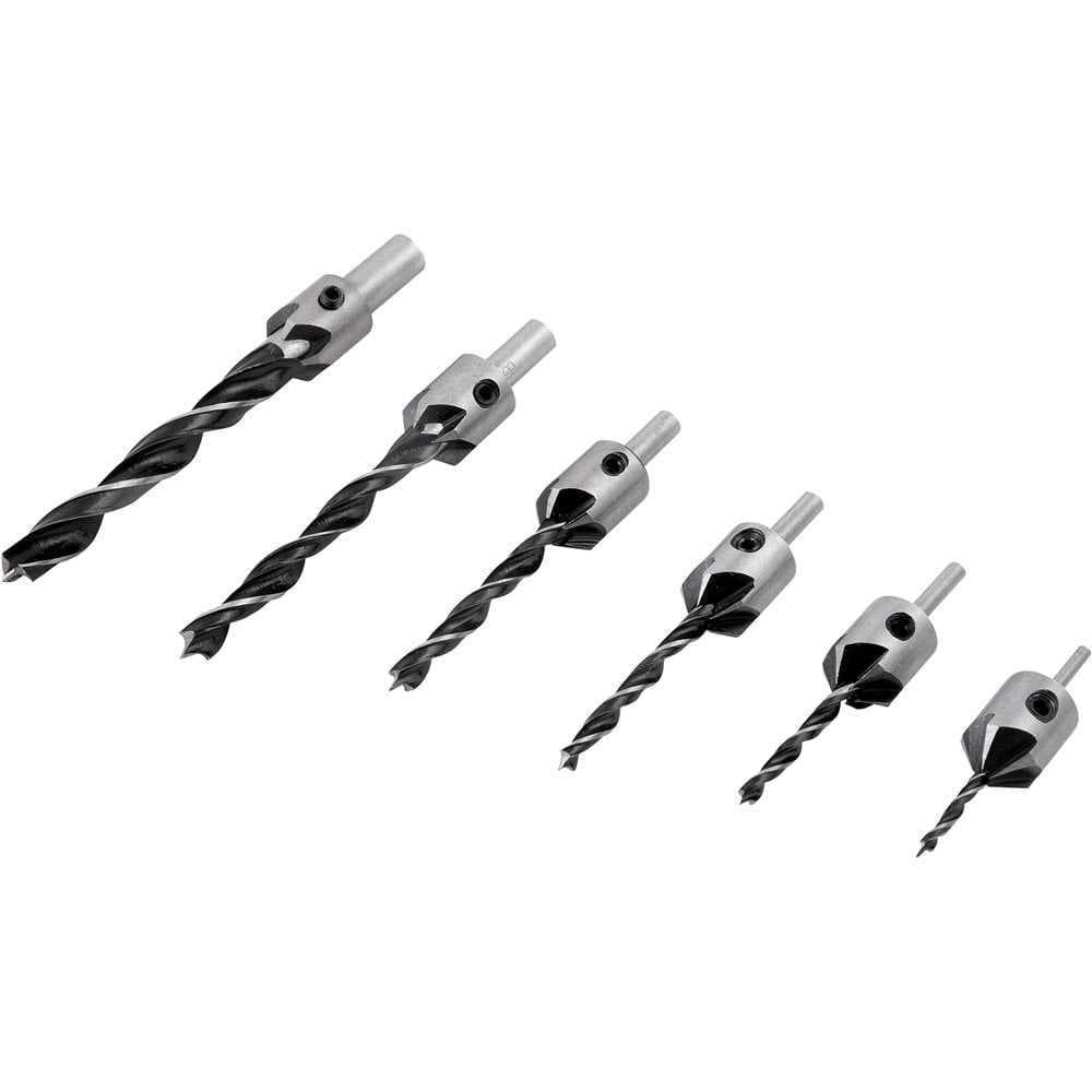 Jogo de brocas 3 pontas com escareador 3 mm a 10 mm jogo com 7 peças VONDER
