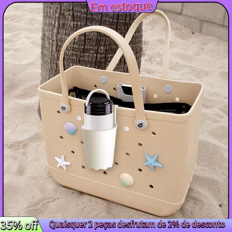 Saco De Praia Suporte De Bebida Acessório Buraco Garrafa De Água Acessórios Copo Para Sacos Com Furos