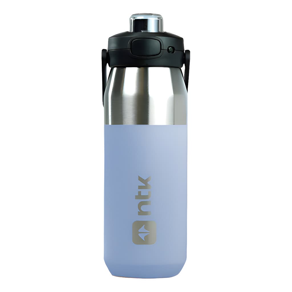 Garrafa Térmica Bike Trilha Camping Isomax 750ml Nautika C/alça Azul-claro