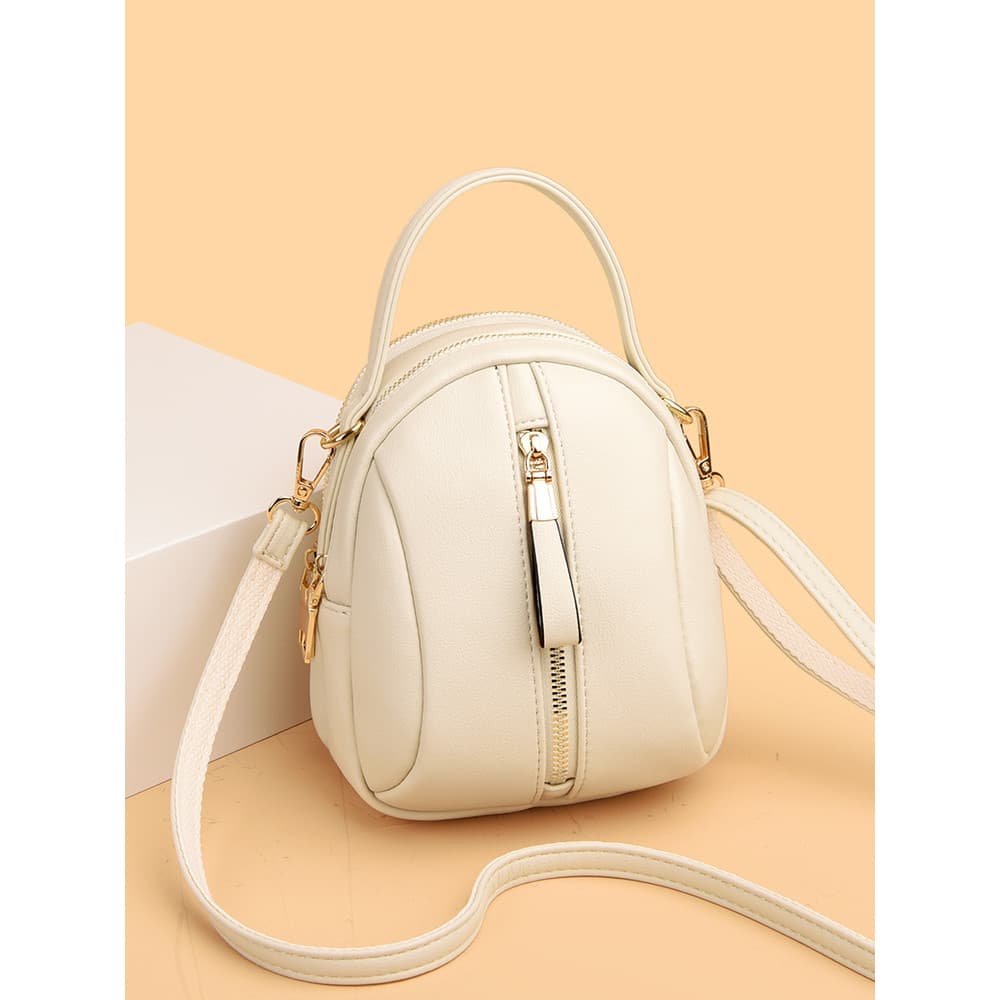 Bolsa de telefone móvel feminina mensageiro 2025 novo estilo elegante Mini bolsa pequena moda simples bolsa de couro mac