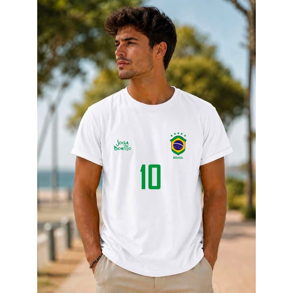 Camisa Do Brasil Masculina Camiseta Torcedor Copa 3 Cores