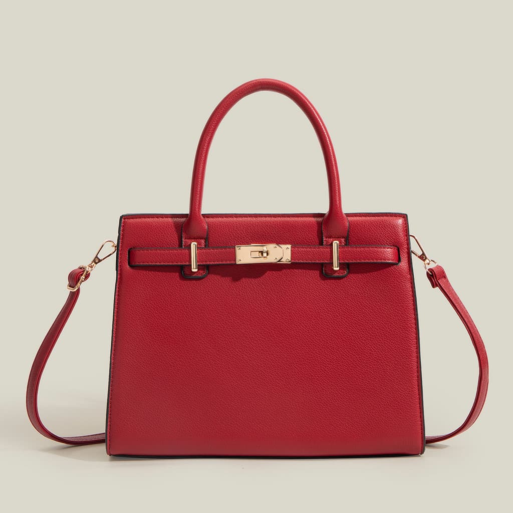 High-End saco vermelho saco de casamento saco de noiva 2026 novo estilo de couro genuíno atmosférico casamento moda Cros