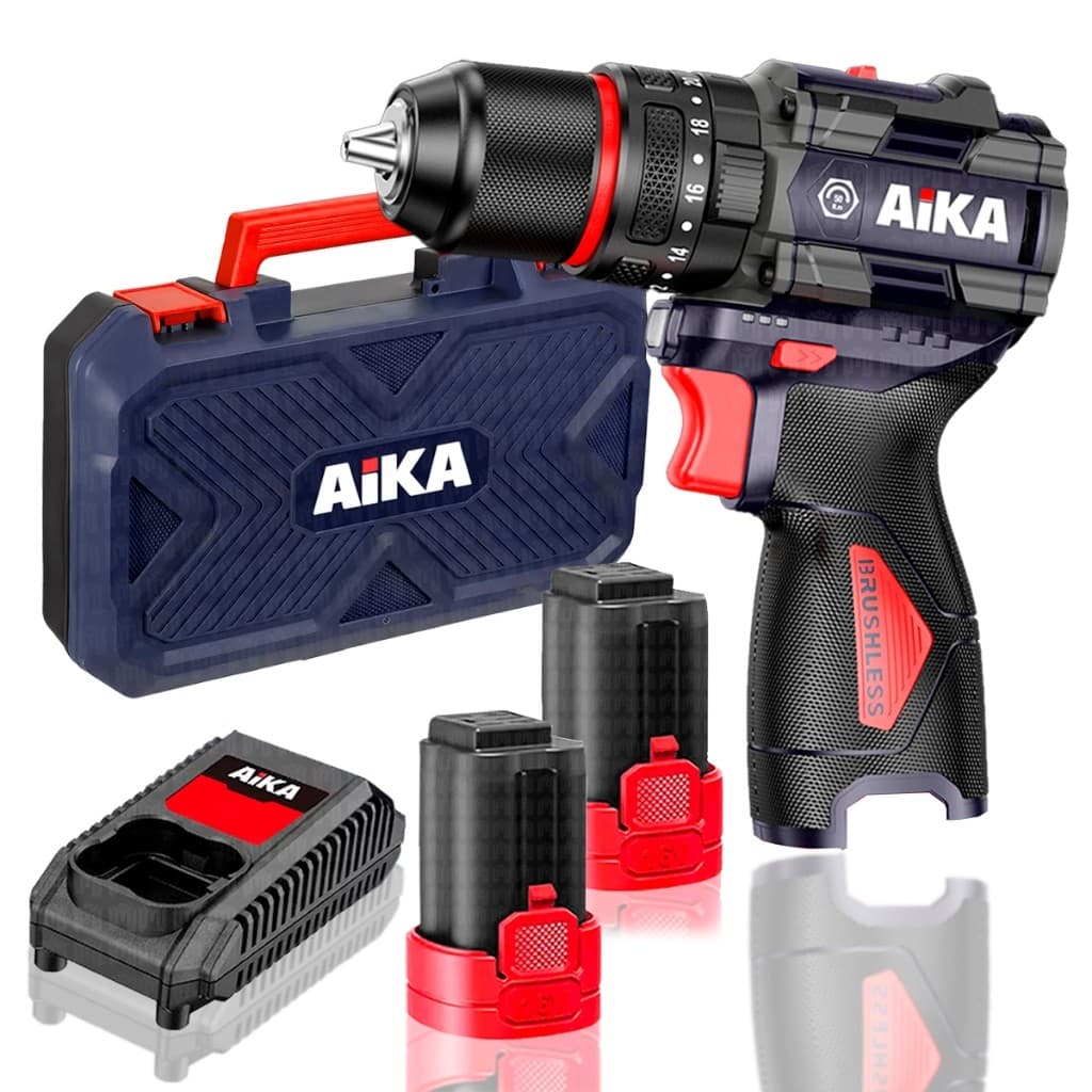 Parafusadeira De Impacto Profissional Aika 10mm Duas Baterias Lithium 16v Maleta