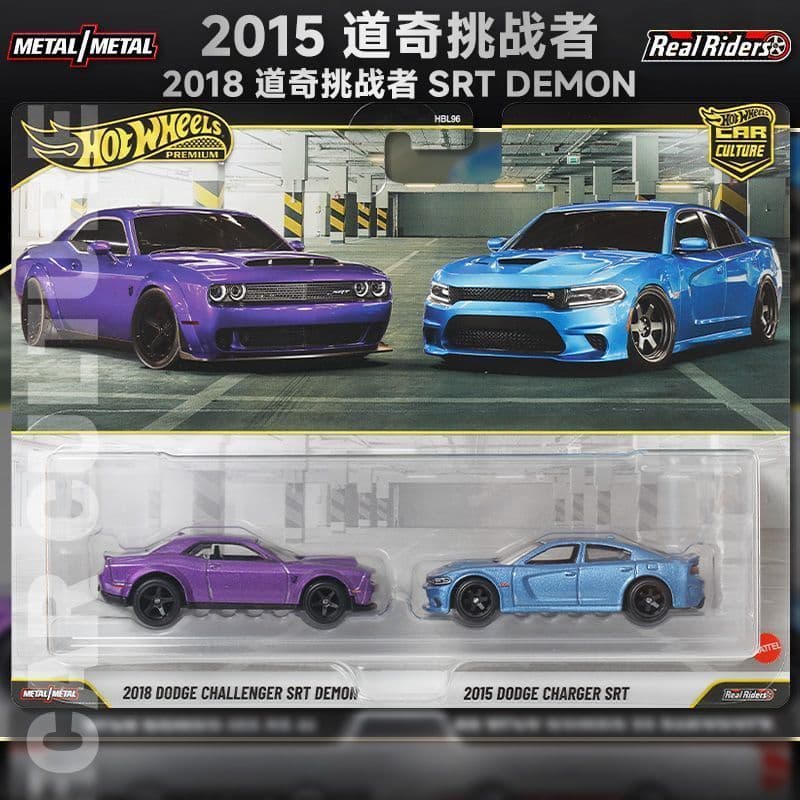 [Hot Wheels] Cultura de carro Porsche Dodges Subaru Mitsubishi Conjunto de carro duplo Modelo de carro em liga HBL96