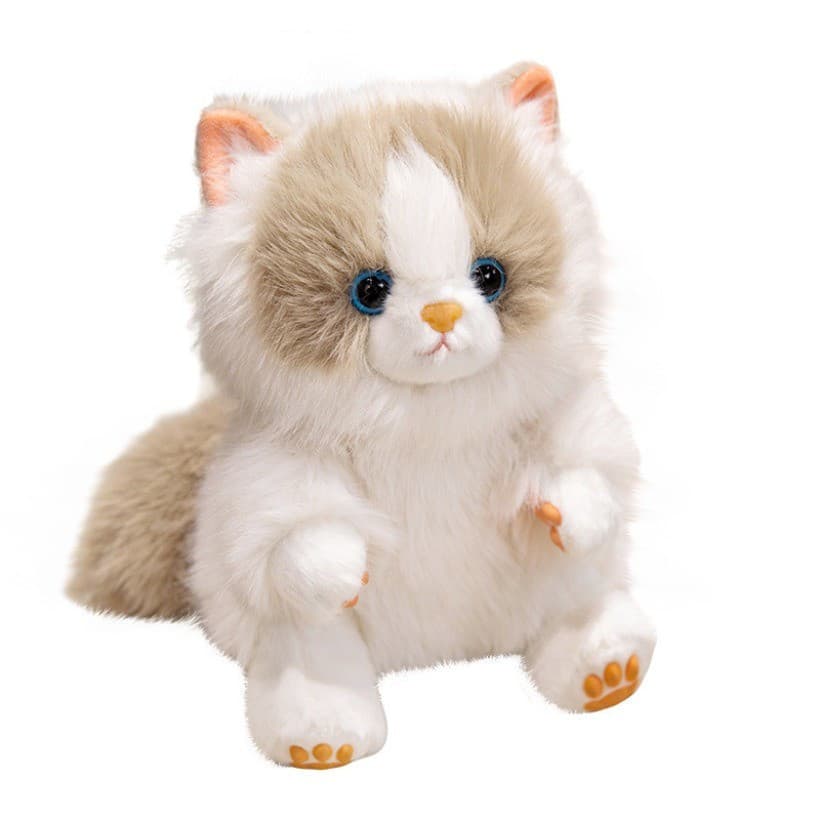 Brinquedo De Pelúcia De Gato Siamês Perfumado Fofo De Toque Super Macio , Boneca De Gatinho Para Pingente De Chaveiro De