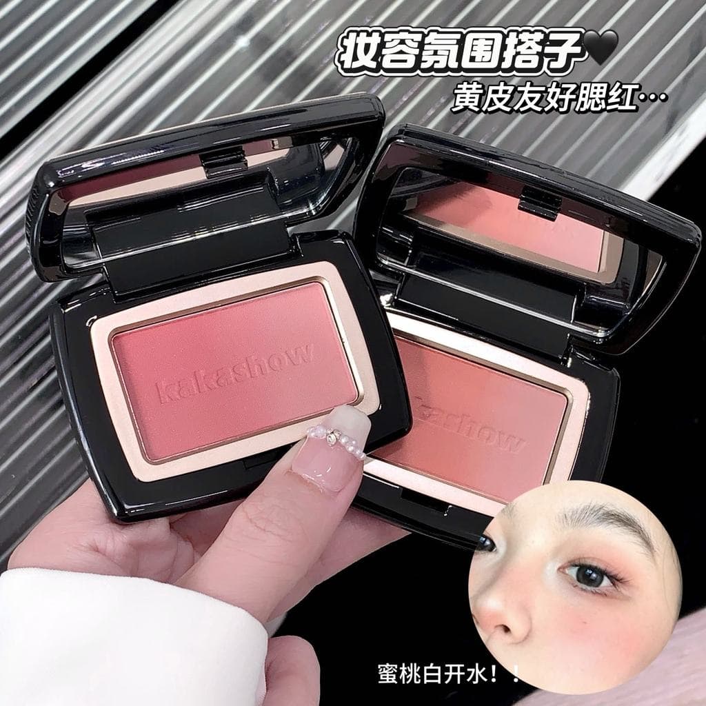 2025 Novo estilo de venda quente cor expandida monocromática Rouge Sun Red Blush Roxo Shrink Nude Maquiagem Natural Brig