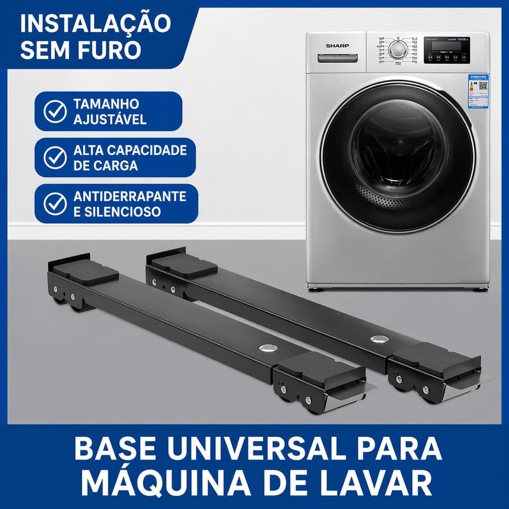 Suporte De Base Com Rodinha Para 200kg Aparelho Movedor Móveis Geladeira E Máquina De Lavar Lousa Base Carrinho
