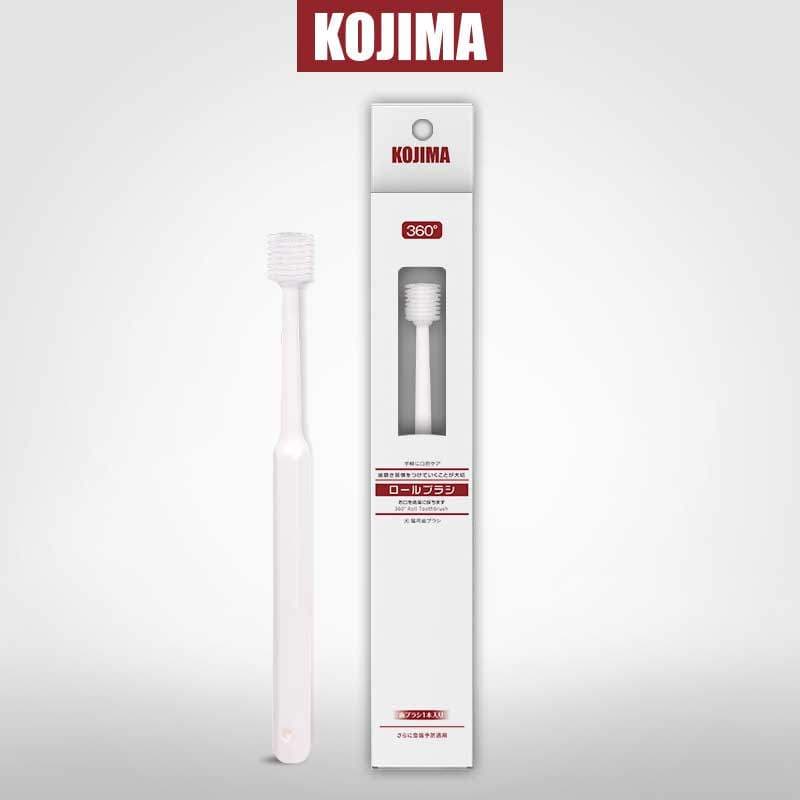 KOJIMA Animal de Estimação 360°Escova de dentes para animais de estimação, borda Satsuma, escova de dentes para cães, ma