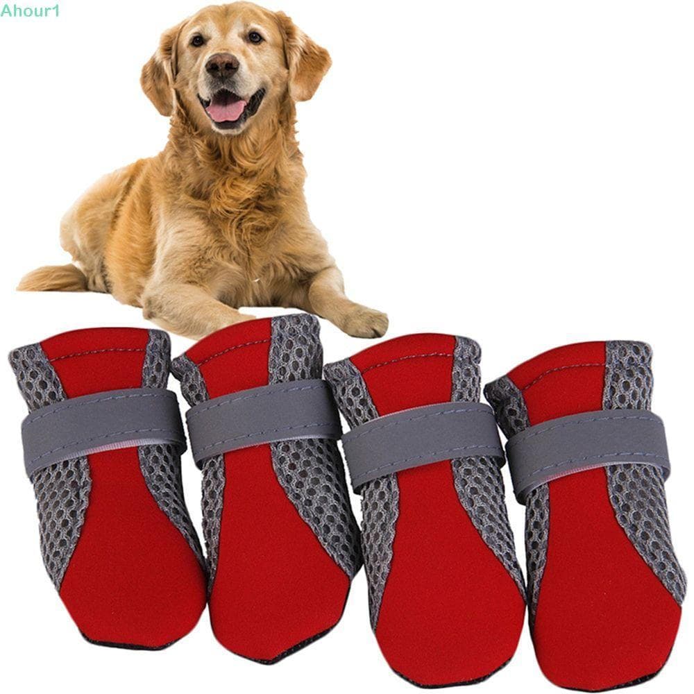 AHOUR1 Sapatos Para Cães Pequenos E Grandes Protetores De Malha De Pavimento Quente Botas De Chuva Animais De Estimação