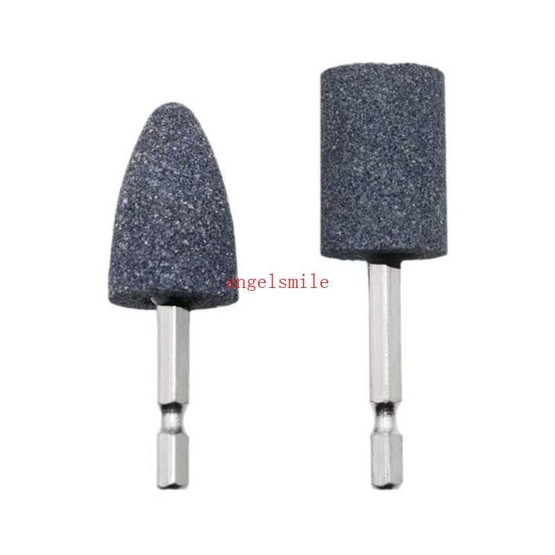 2 Peças Hexagonal 6 35mm Haste Rebolo Cabeça Afiação Portátil Broca Ferramenta Elétrica Acessórios Metal