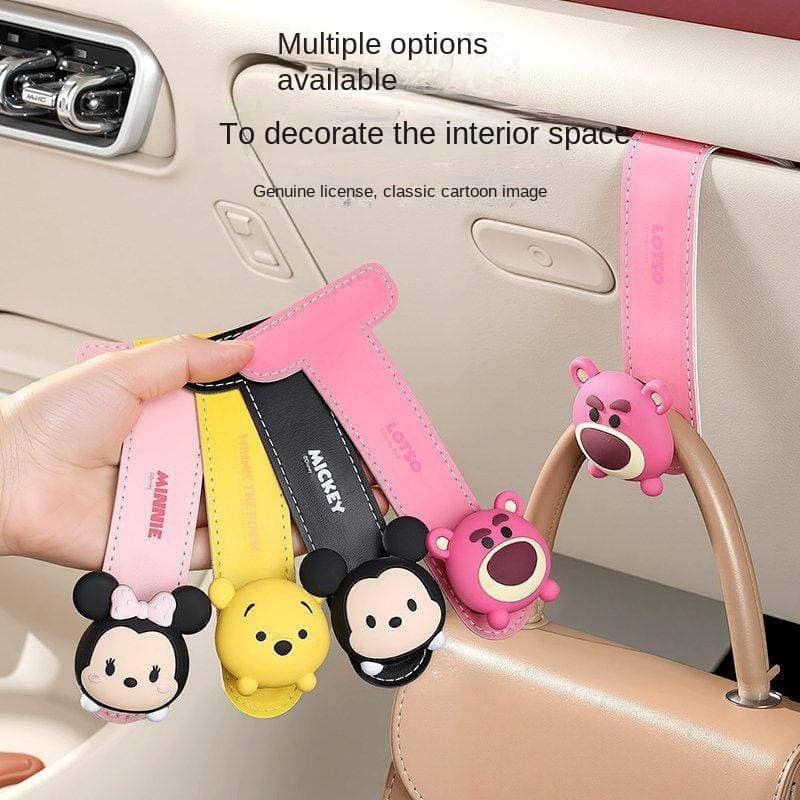 Car Hook Front Row Co-Pilot Car Glove Box Car Multifunction Lovely Bag Double Hook Practical Good Thing 5j4A
