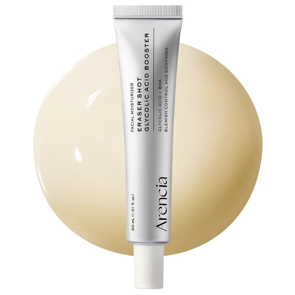 ArenciaEraser Essence Glycolic Acid Enhancer contém AHABHA, um sérum facial anti-acne para cuidado dos poros e modificaç