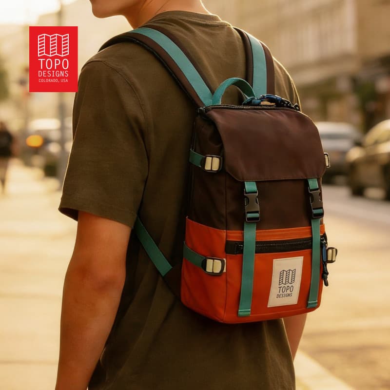 TOPO DESIGNS Mochila Para Viagens Ao Ar Livre , Acampamento , Viagem , Computador 10LRover Pack Mini