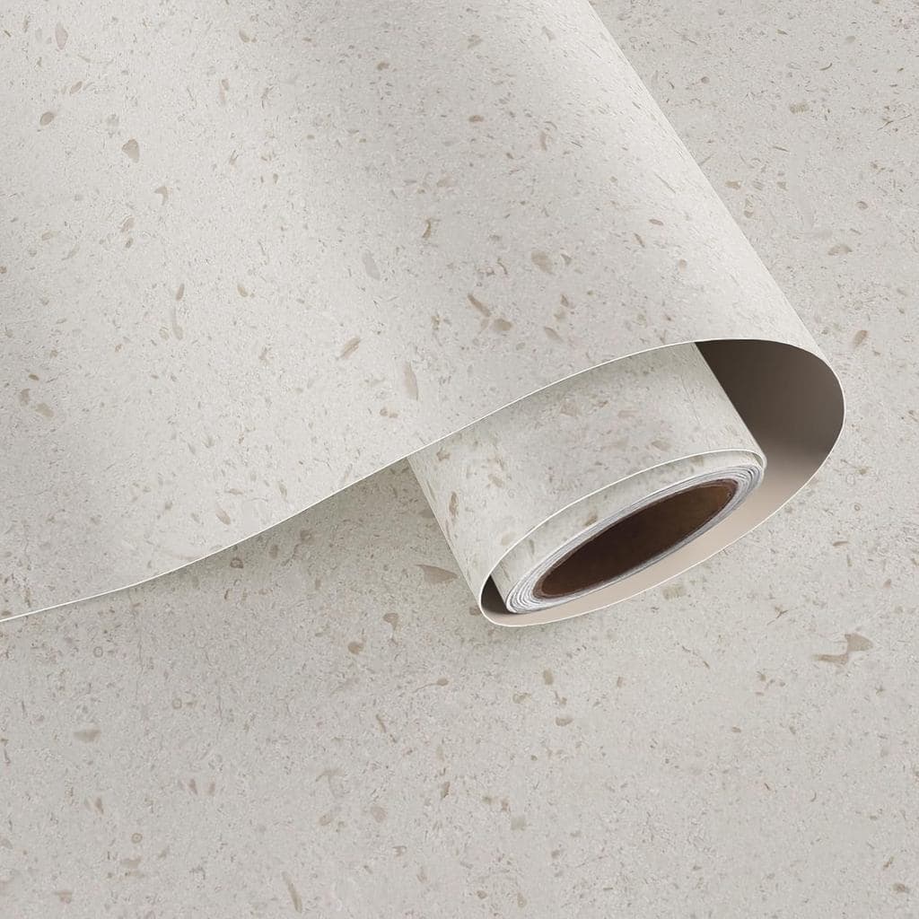 VaryPaper Papel Adesivo Fosco Efeito Granito 15,7" x 78,7" para Bancadas, Papel de Parede Impermeável Efeito Terrazzo Má