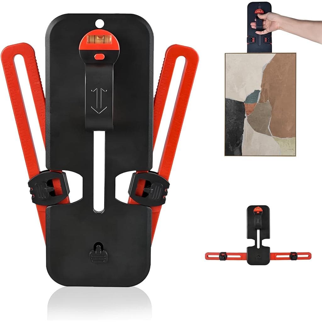 Ferramenta para Pendurar Quadros com Nível de Bolha, Ferramenta Versátil para Pendurar Quadros sem Medir, Nível Preciso