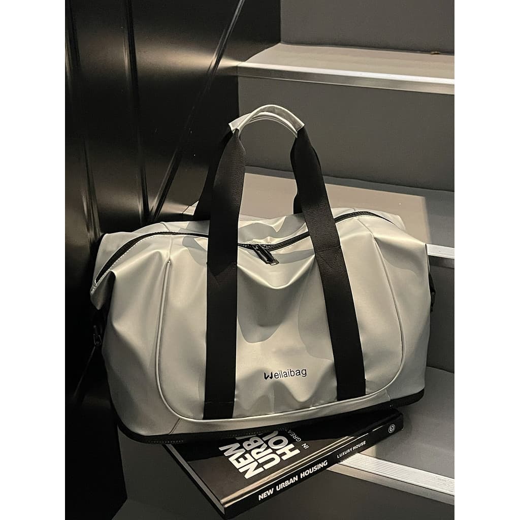 Bolsa de viagem portátil leve de grande capacidade, bolsa de ginástica portátil para homens e mulheres, bolsa de viagem