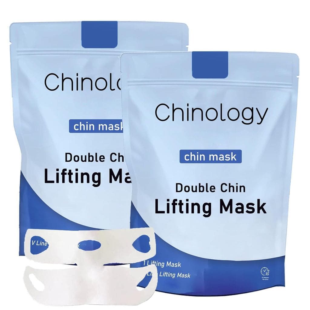 Máscara de Lifting para Queixo Duplo Chinology, Redutor de Queixo Duplo em V para Mulheres, Máscara para Pescoço Elimina