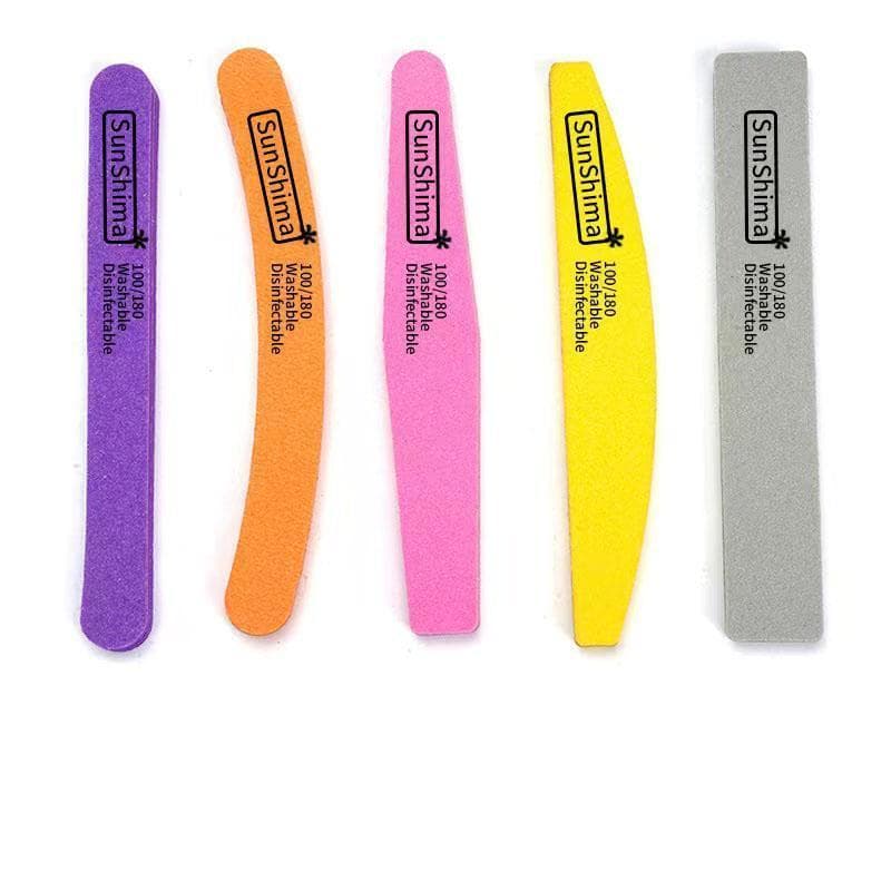 Arquivo de esponja retangular dupla face polimento lixa de unhas esponja polimento impermeável resistente ao desgaste ti