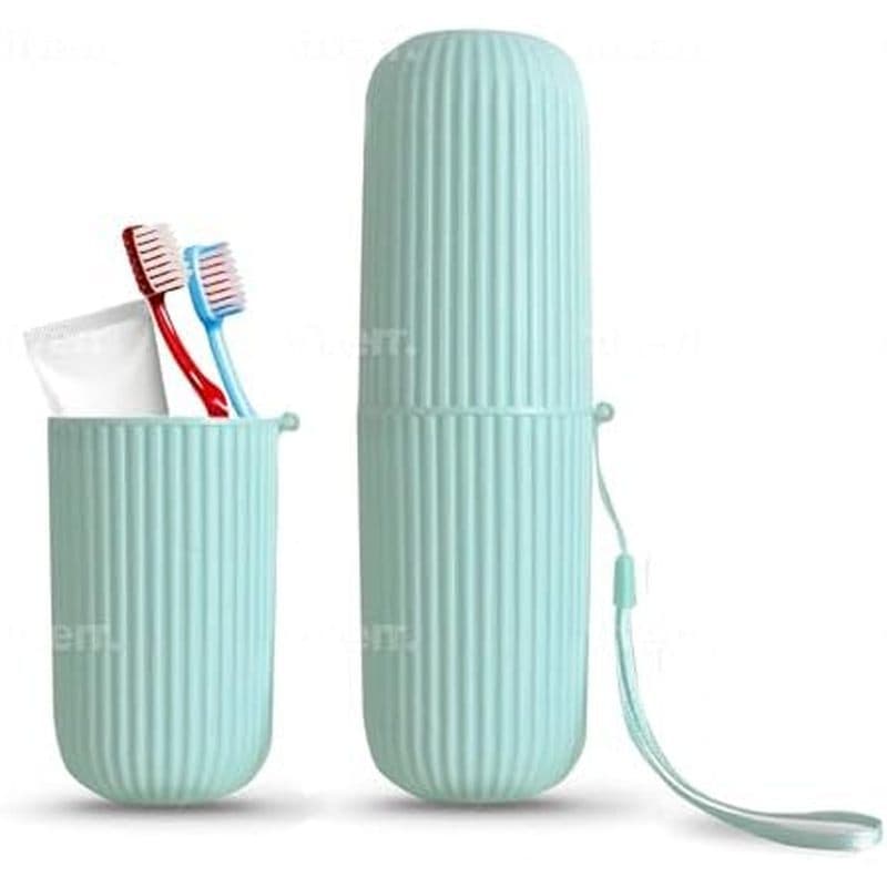 Suporte Portátil Para Estojo De Armazenamento De Escova De Dentes De Viagem (Verde)