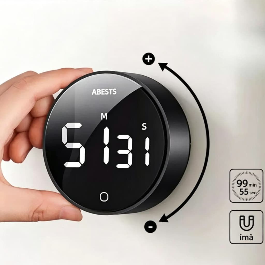 Programável Timer Temporizador Digital De Cozinha Magnético Alarme Relógio Academia Cronometro