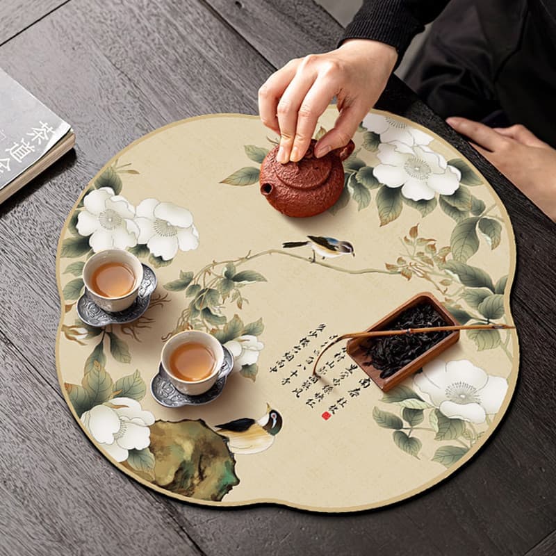 Tamanho pequeno mesa de chá bandeira Zen sala de chá xícara de chá tapete de chá Diatom lama absorvente toalha de mesa a