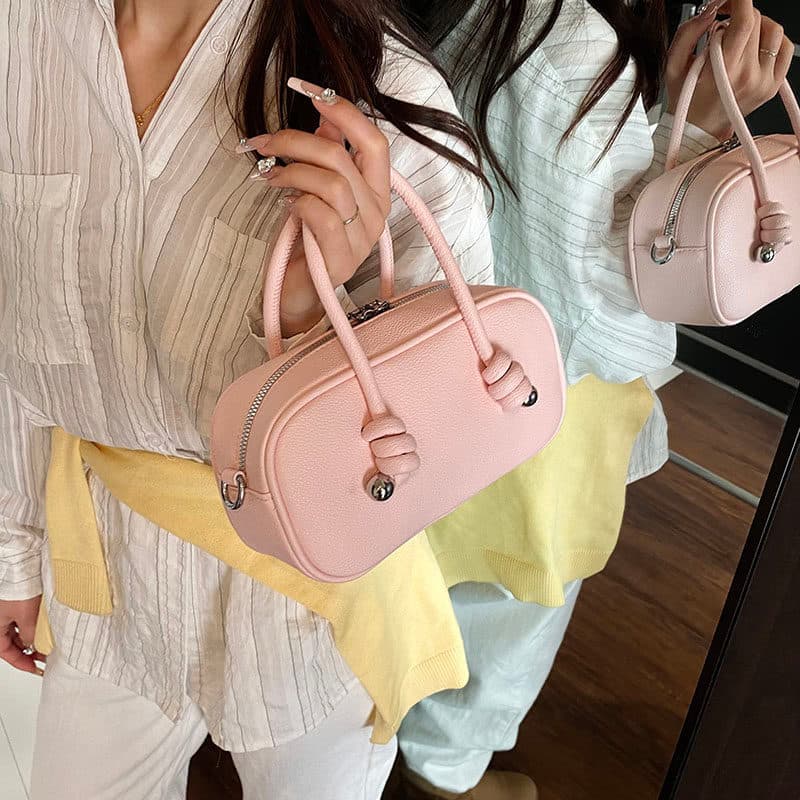 Bolsa bolsa feminina Super quente feminino portátil travesseiro saco feminino 2025 novo estilo simples Boston saco jovem