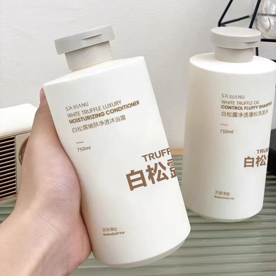 Shampoo com fragrância de trufa branca, anticaspa, anti-coceira, controle de óleo, fragrância fofa de longa duração, mel