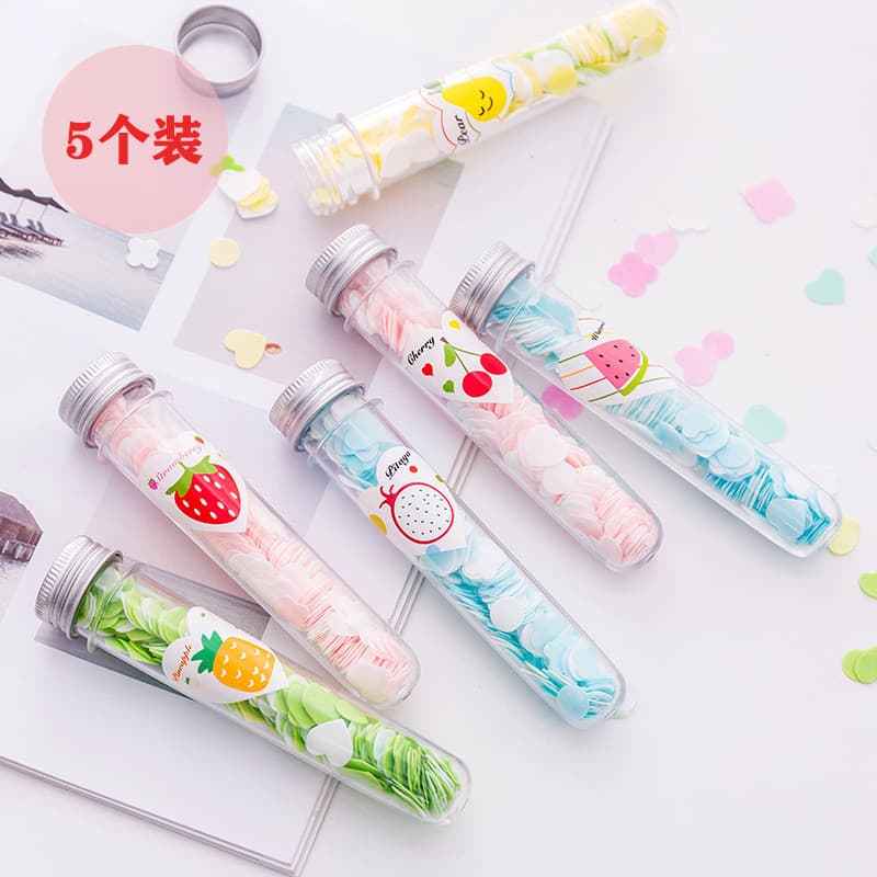 Tubo de ensaio de papel higiênico engarrafado para viagem, padrão de flor, folha de sabão descartável, portátil, ao ar l