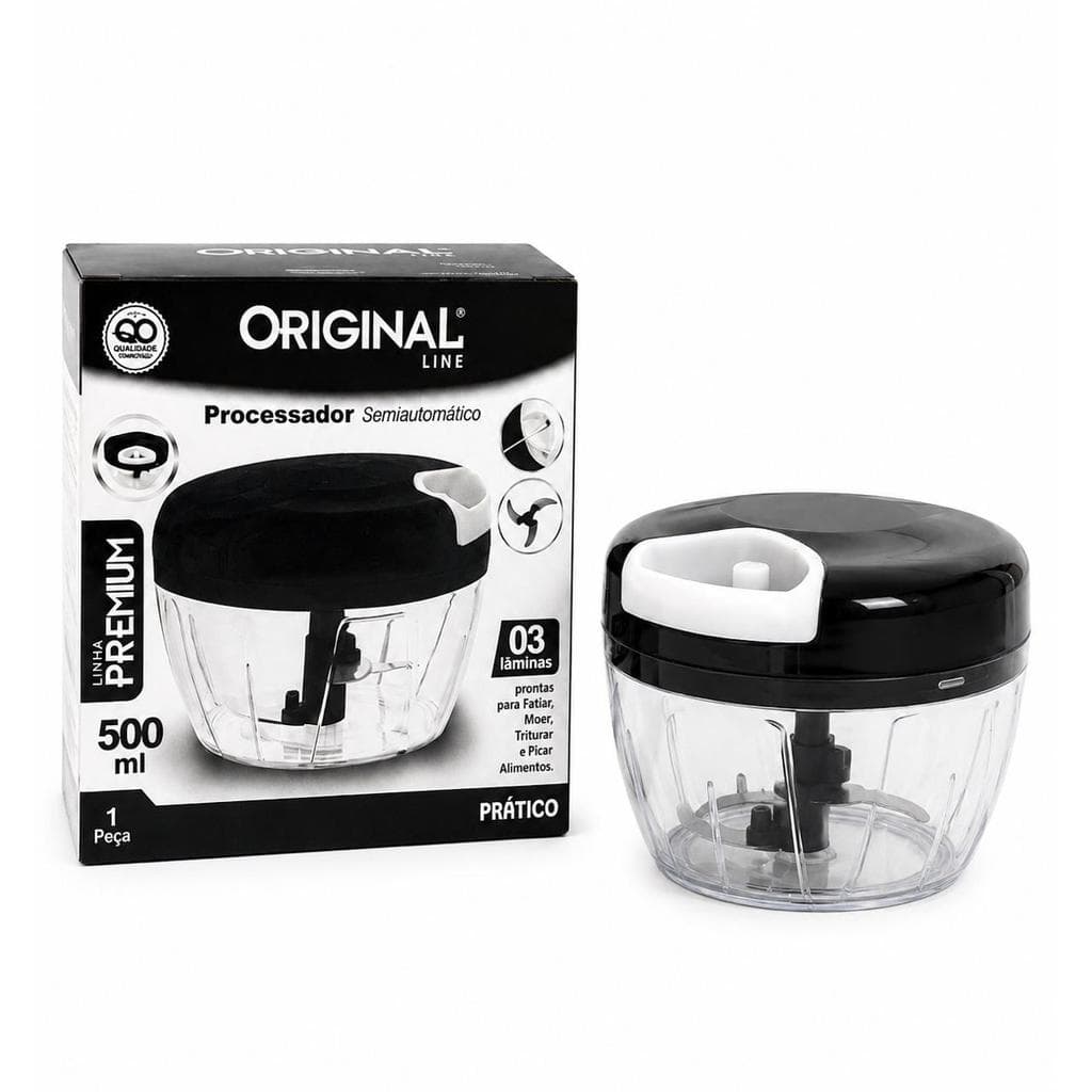 PROCESSADOR DE ALIMENTOS PREMIUM DE INOX MANUAL 500ML