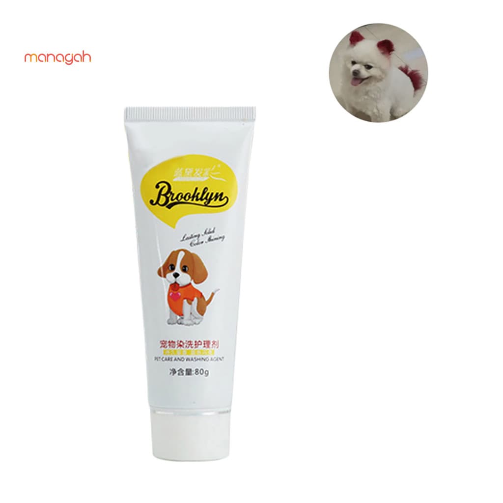 80g Pet Cão Gato Animais Coloração De Cabelo Corantes Tingimento Pigmento Agente Suprimentos