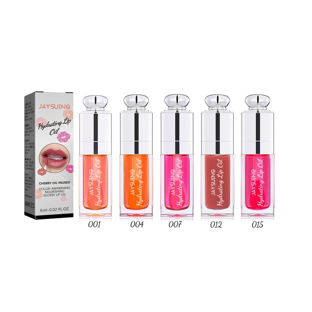 Jaysuing brilho labial óleo desbotamento linhas labiais cuidados com os lábios brilho labial de vidro brilho labial hidr