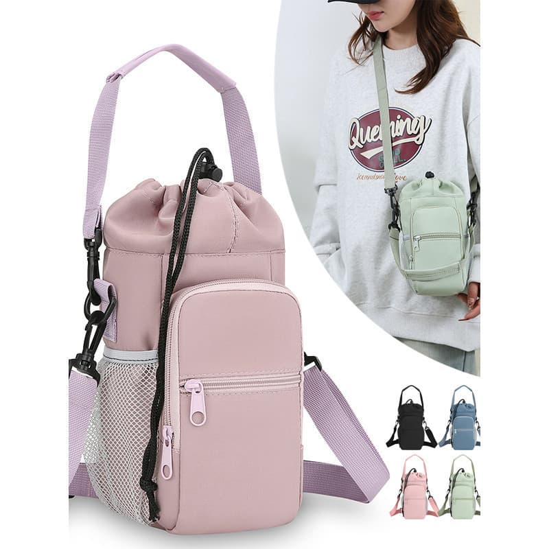 Novo Estilo De Moda Bolsa De Ombro Com Copo De Água Isolado De Grande Capacidade Para Se Manter Aquecido , Viagem Femini