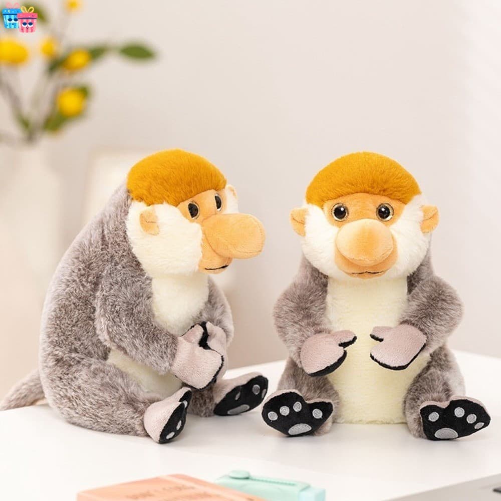 Macaco De Proboscis Magnético De 22 Cm De Pelúcia Realista De Nariz Longo Com Mãos Magnéticas Para Pendurar Na Geladeira