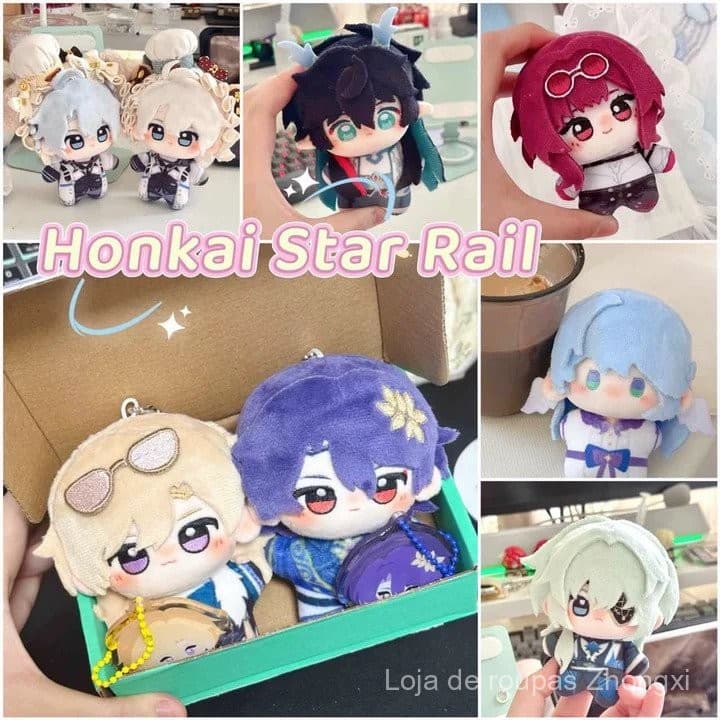10cm Honkai: Star Rail Aventurina Dr. Rácio Jing Yuan Kafka Mydei Adorável Pingente de Pelúcia Macio Presentes de Aniver