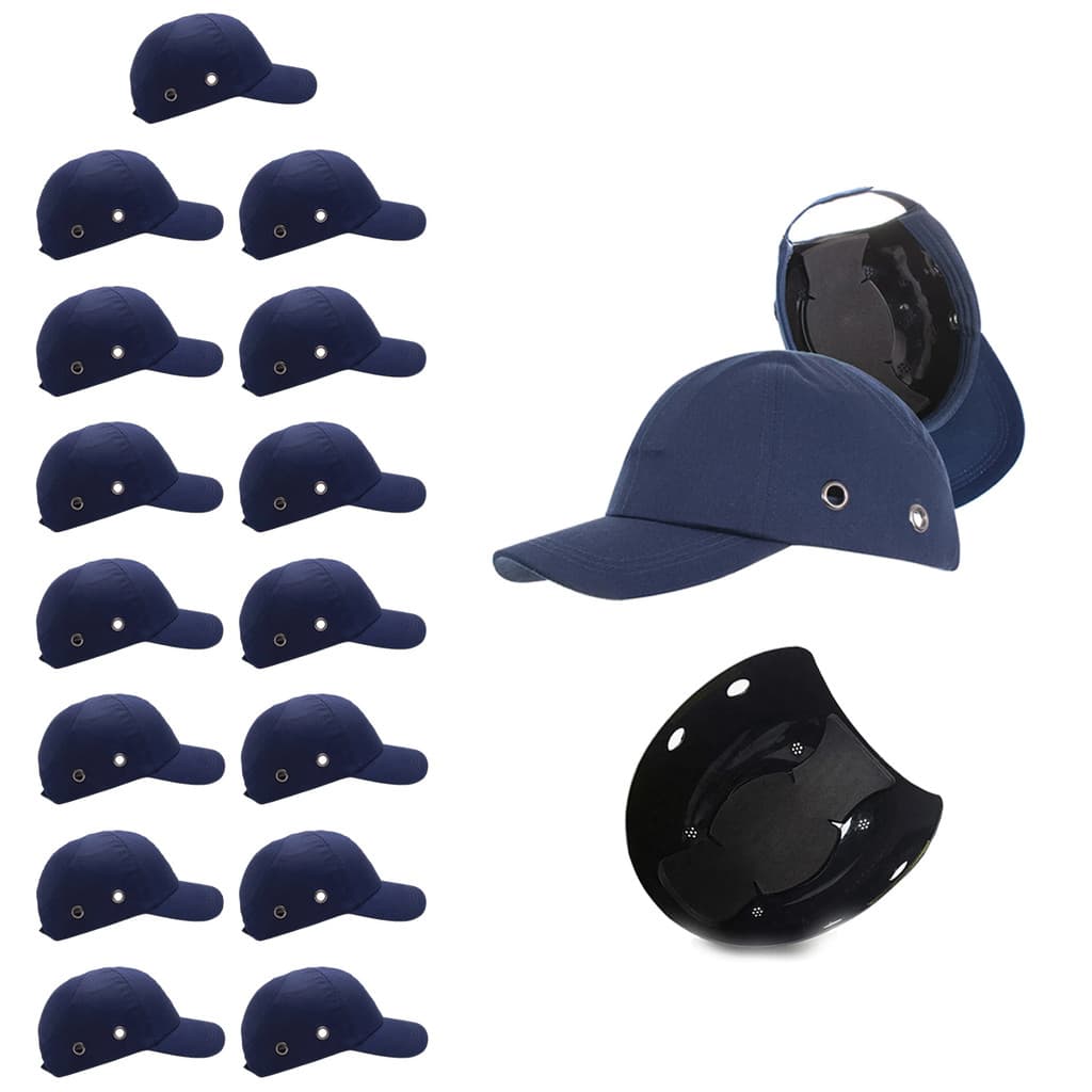 Bone com Capacete EPI Kit 15 Uni Obra Seguranca do Trabalho Casquete Construcao Oficina Conserto Resistente Protecao