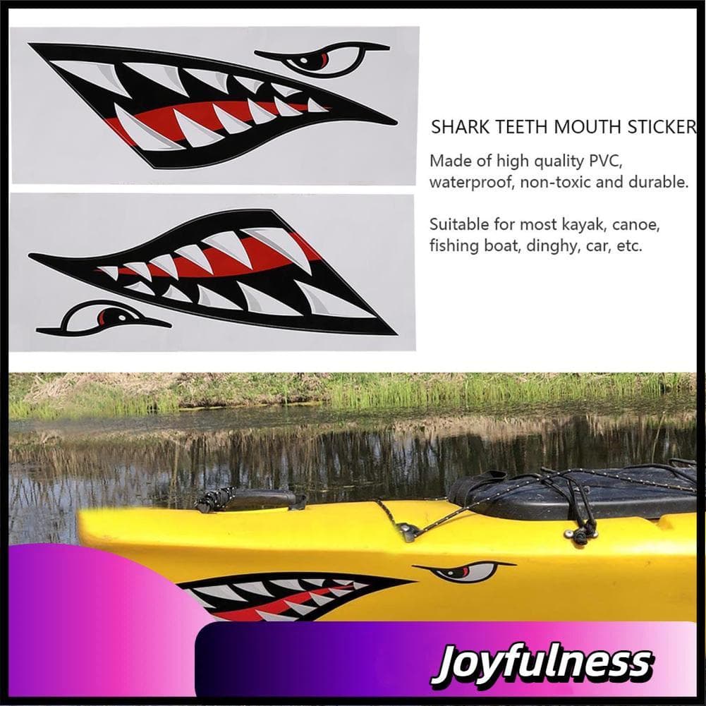 Joyfulness-br Joyness-br Tbest Tubarão Adesivos À Prova D \'Água Dentes Bateau Decalque Adesivo de Boca Material PVC