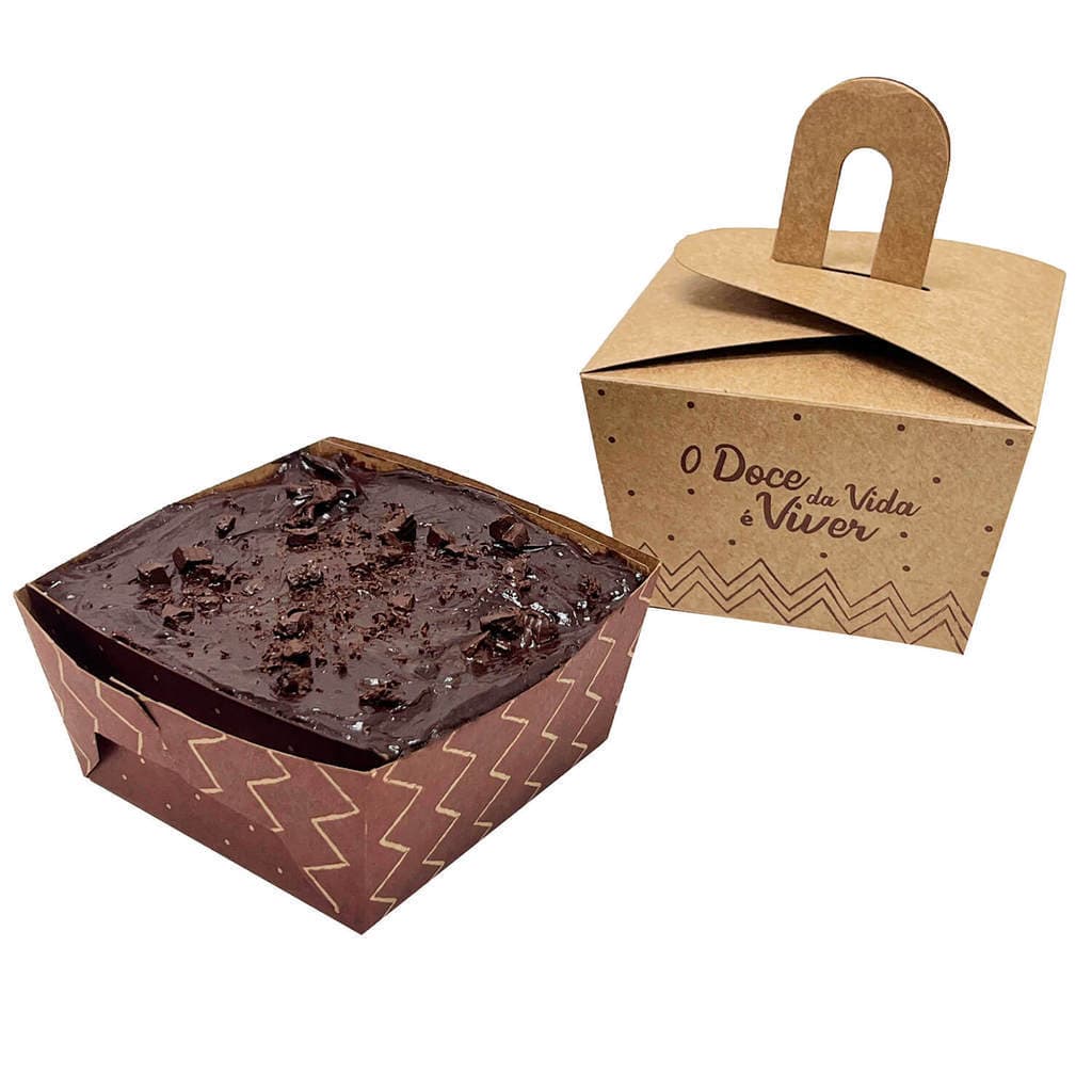 Embalagem Dolce Box com Forma Forneável (7 x 7 x 11 cm) - 50 Unidades