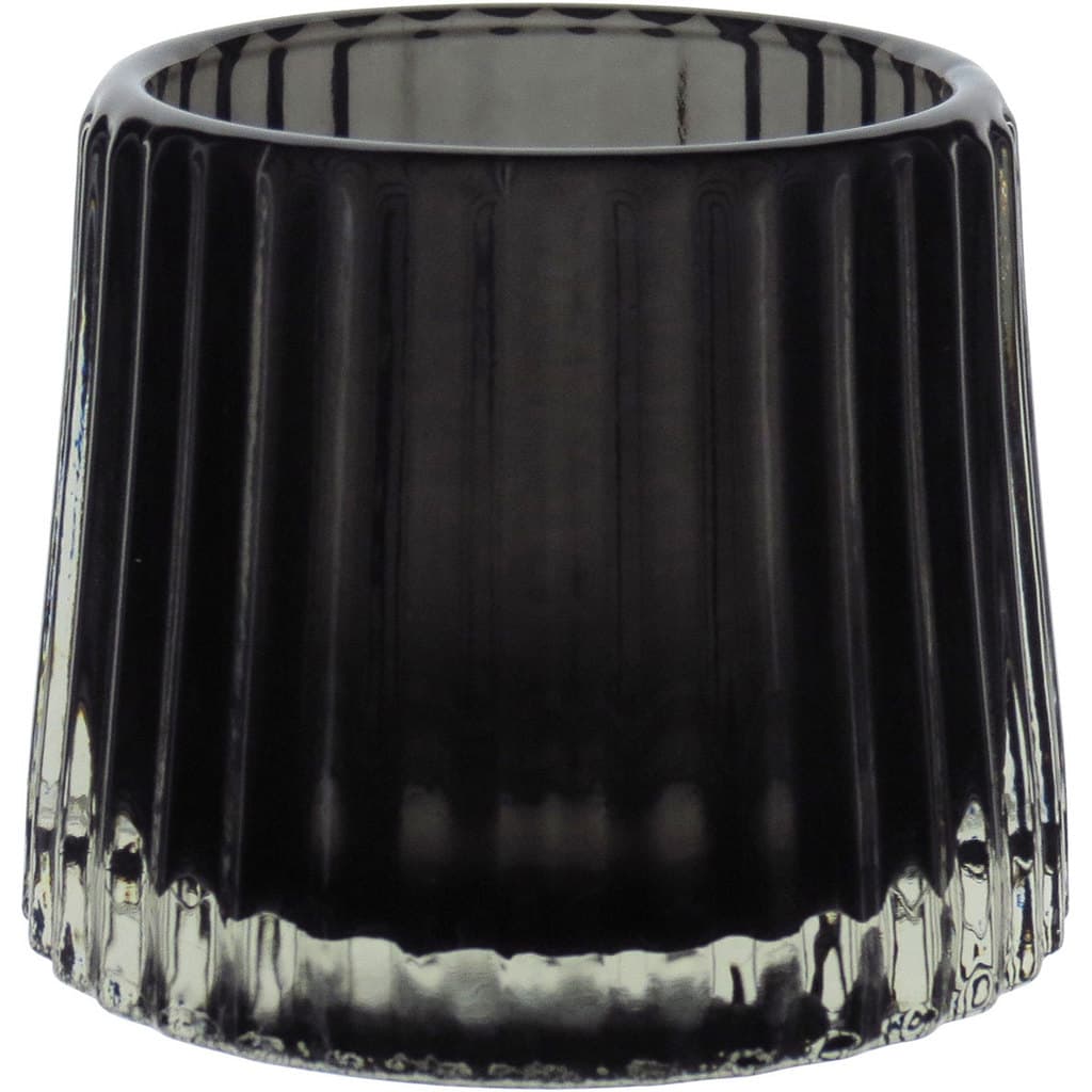 Castiçal Decorativo Porta Vela Home&Co Vidro 8x7x7cm Fume