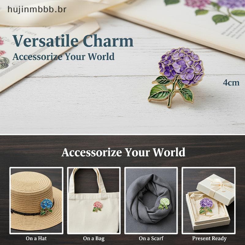 huji 1/4 Peças Sortidas Elegantes Alfinetes De Flores Esmaltados Botânicos Broches De Lapela De Plantas Para Decoração D