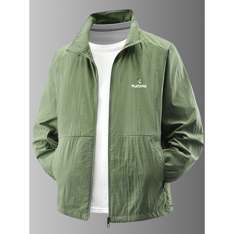 Woodpecker gelo seda protetor solar roupas masculinas verão à prova de ultravioleta gola alta Ultra-fino respirável pesc