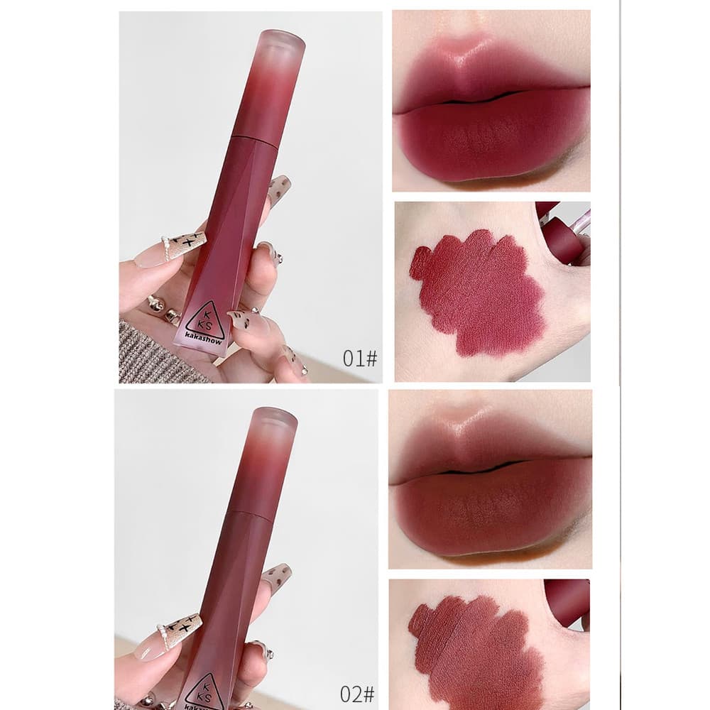 Esmalte labial de veludo Nude, baixo saturado, fosco, festa de estudante, clareamento facial diário, não é fácil de desb