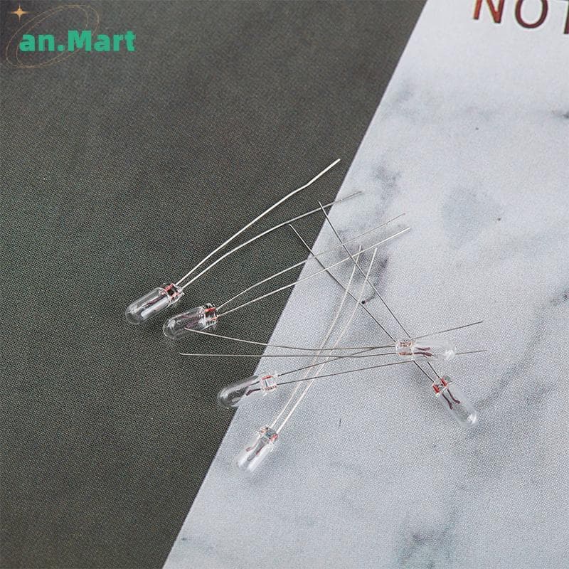 JTN 10pcs Mini 3/4/5mm 3/6/12/24V Lâmpada Edison Filamento Incandescente Arroz NW