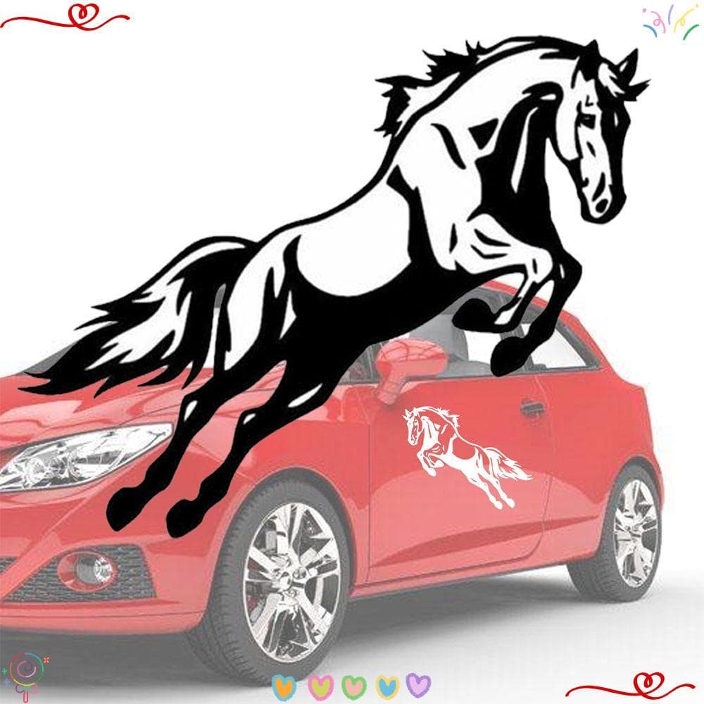 Adesivo De Carro Cavalo Janela Engraçada À Prova D'água