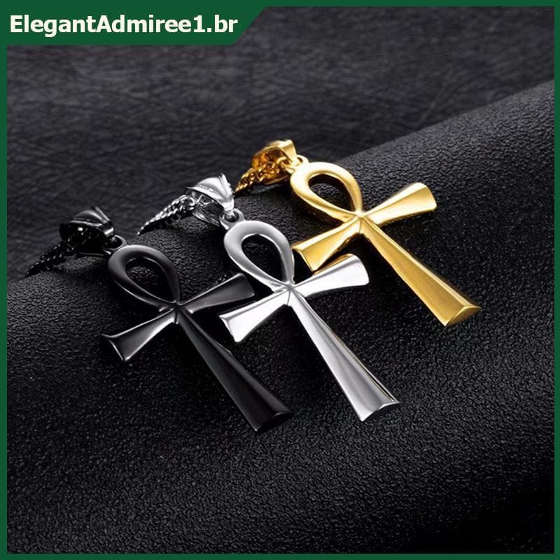 ELEGA Pingente Egípcio Ankh Crucifixo Colares Pingentes Joias Presentes Correntes