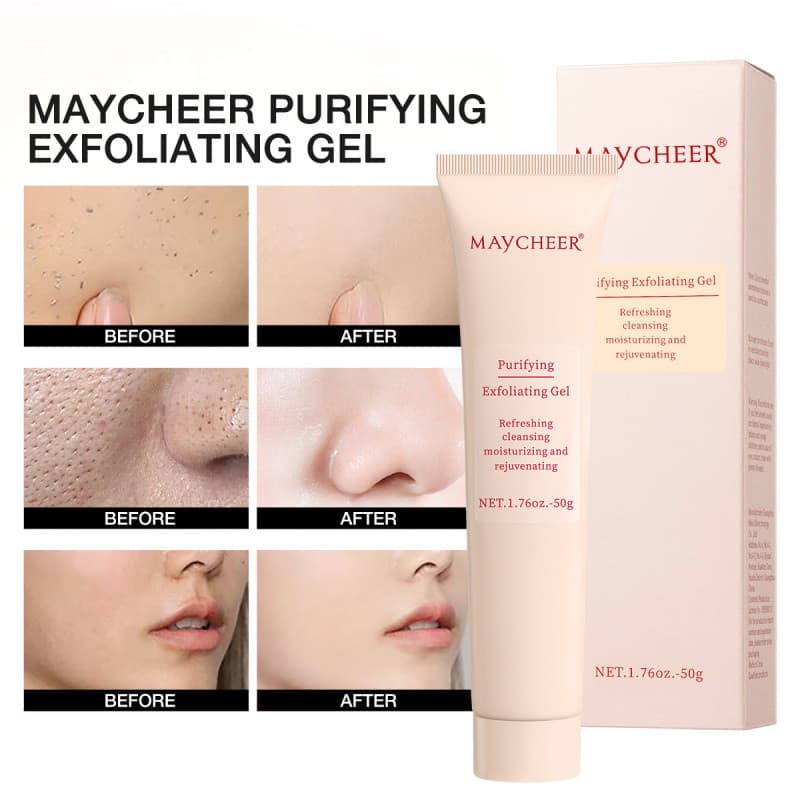 MAYCHEER Gel Esfoliante Purificante Hidratante Esfoliante Cuidados com a Pele Melhorando a Pele Gel de Limpeza Profunda
