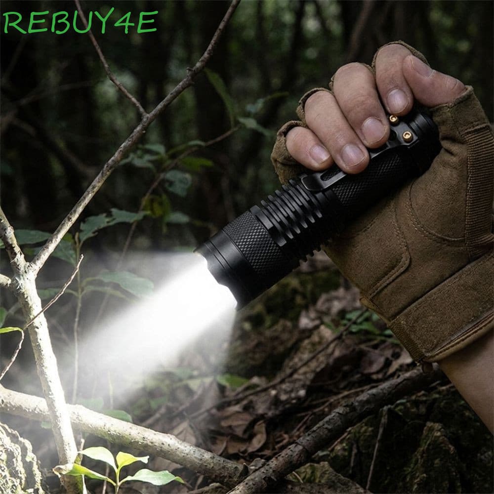 Lanterna Com Zoom LED REBUY4E , Tocha Externa Super Brilhante De Liga De Alumínio De Alto Lúmen , À Prova D'água