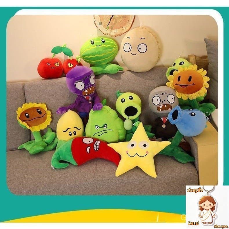 Boneco de Pelúcia Realista Plants vs. Zombies Série de Pequenos Zumbis Falsos Novo Presente