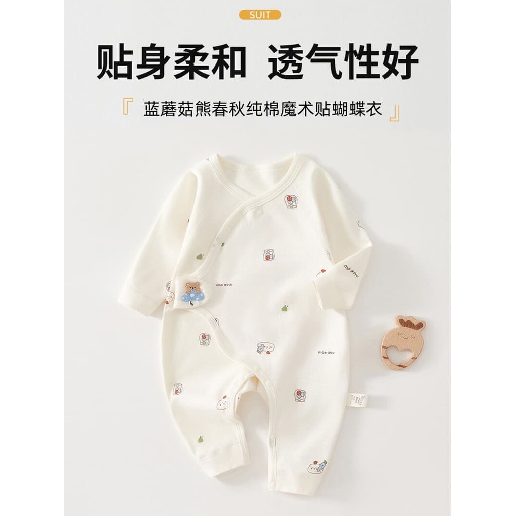 Roupas de bebê recém-nascido macacão de algodão puro desossado primavera outono estilo masculino feminino bebê monge rou