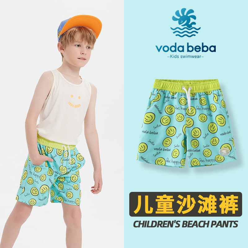 Vodabeba meninos praia shorts podem ser lançados troncos de natação verão natação crianças bebê impresso shorts de secag