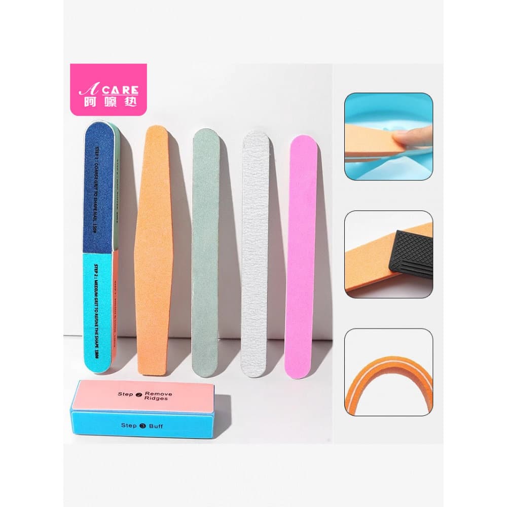 Tira de polimento de unhas/tira de polimento A1pq808-bloco de polimento de quatro lados lixa de unha esponja Manicure du
